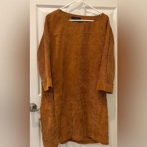 Zanzea Collection Carmel/Tan Three Quarter Sleeve Dress
